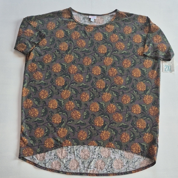 LuLaRoe Gray Hi-low Short Sleeve Tee - Picture 1 of 5